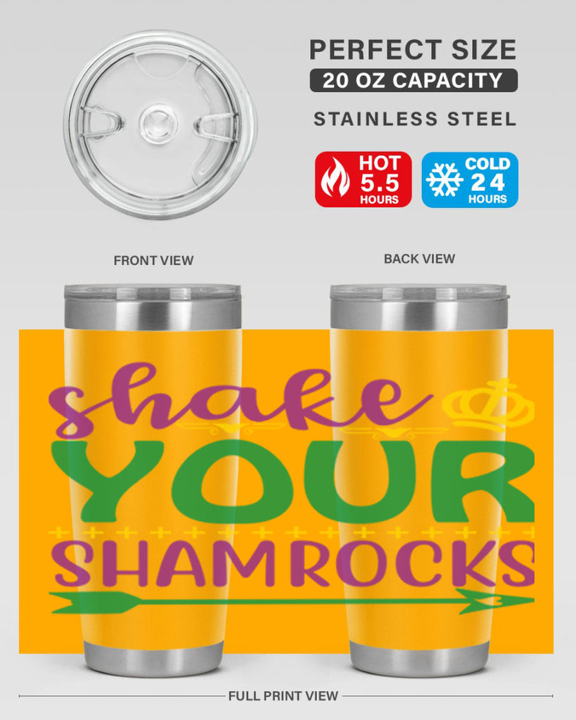 shake your shamrocks 2#- mardi gras- Tumbler