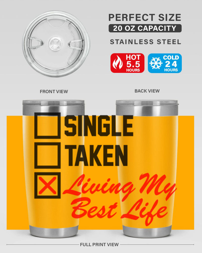 single taken living my best life 34#- black words phrases- Cotton Tank