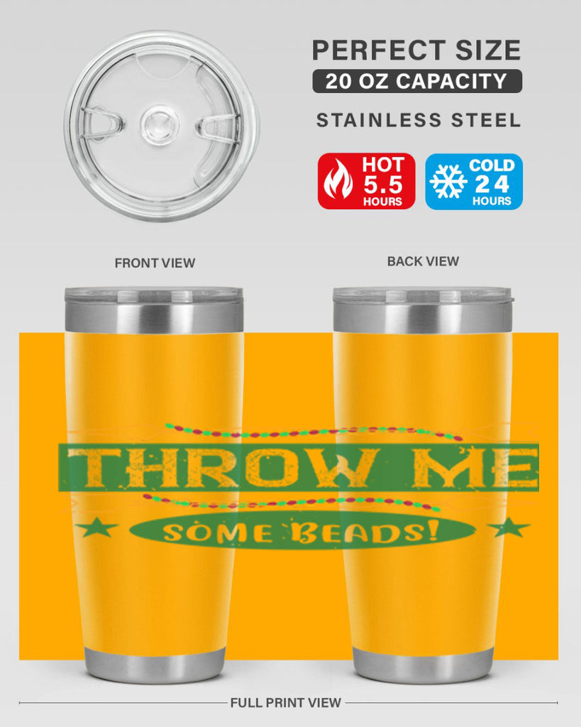 throw me some beads 34#- mardi gras- Tumbler