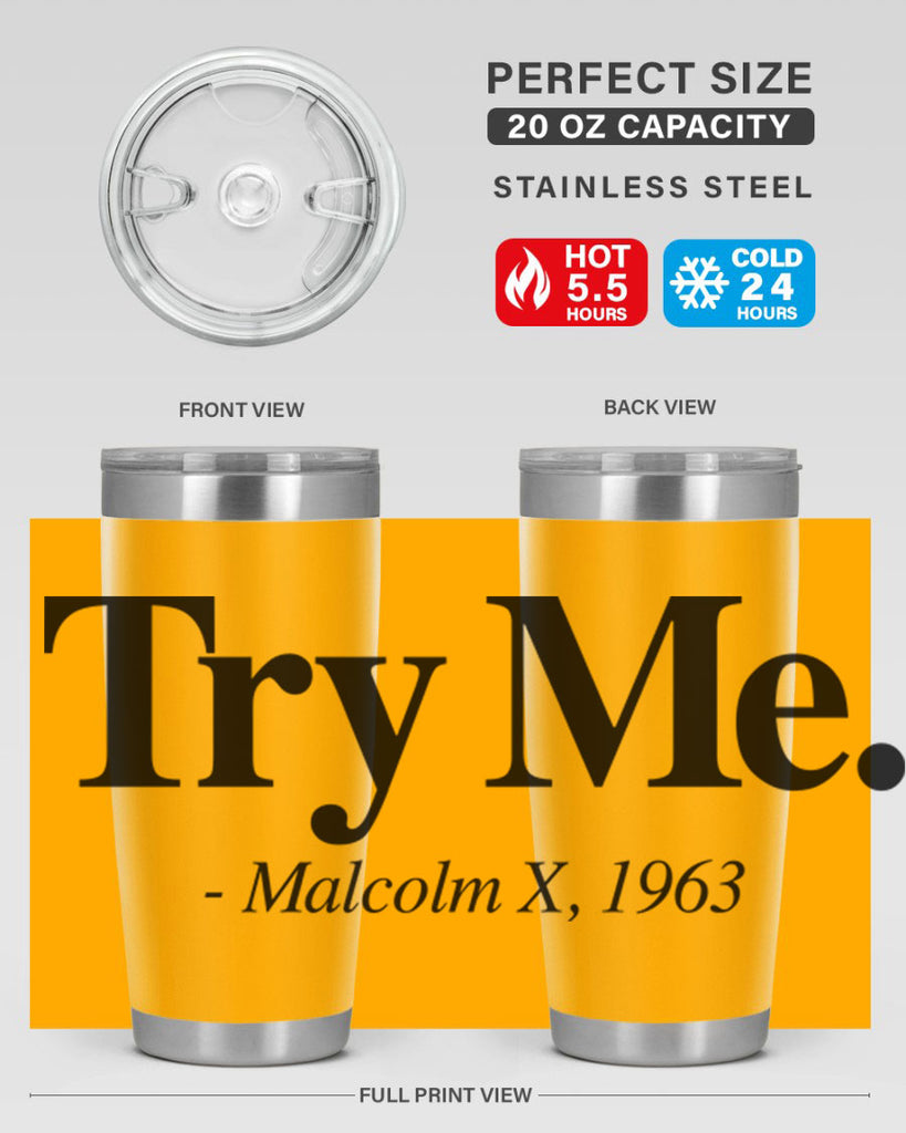 try me malcolm x 16#- black words phrases- Cotton Tank