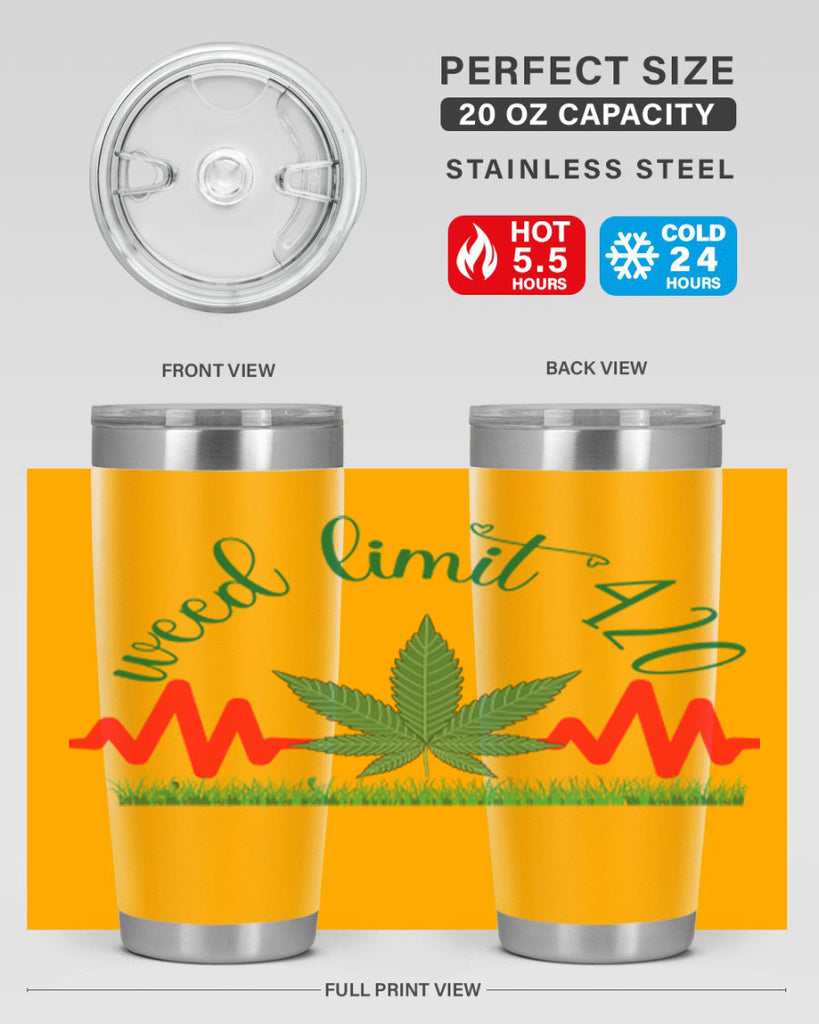 weed limit 420 cannabis hearbeat 291#- marijuana- Tumbler