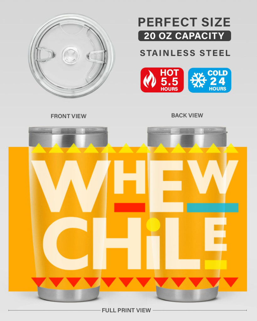 whew chile 11#- black words phrases- Cotton Tank