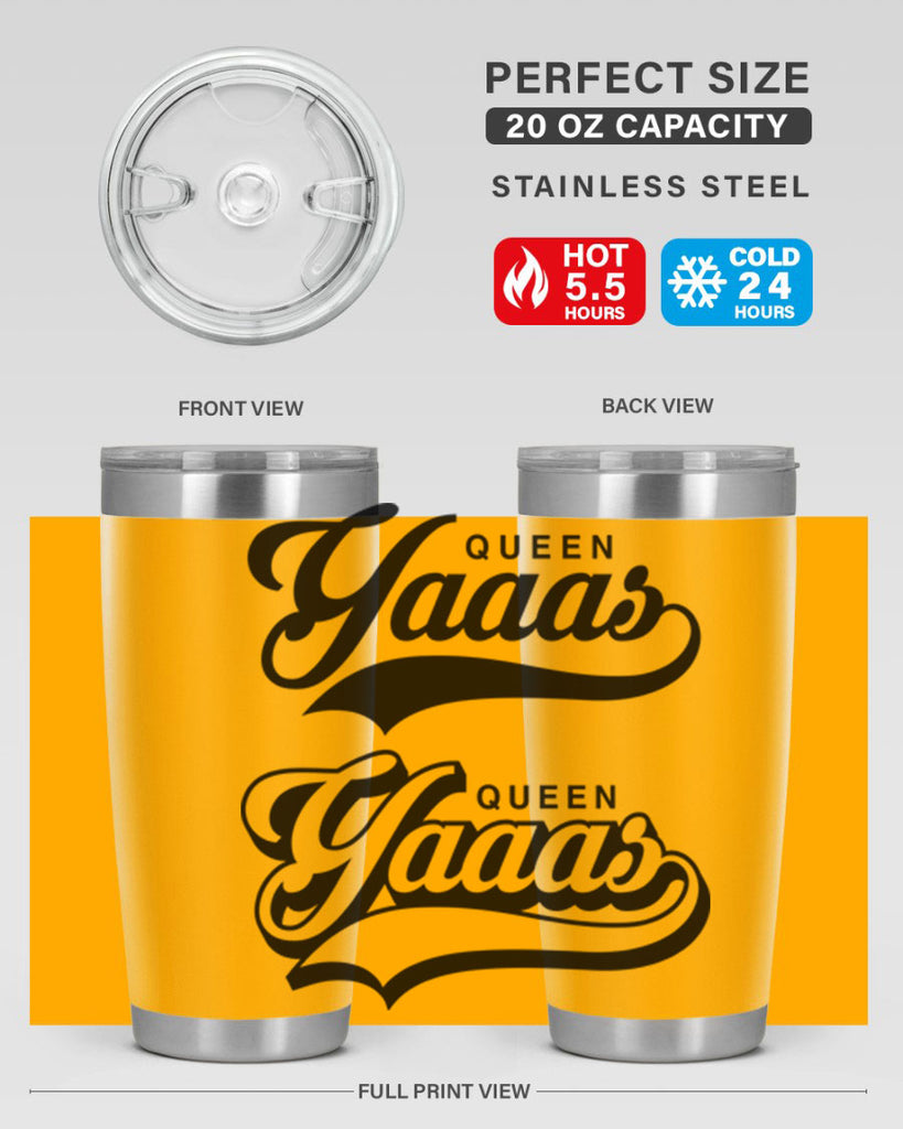 yaaas queen script 5#- black words phrases- Cotton Tank