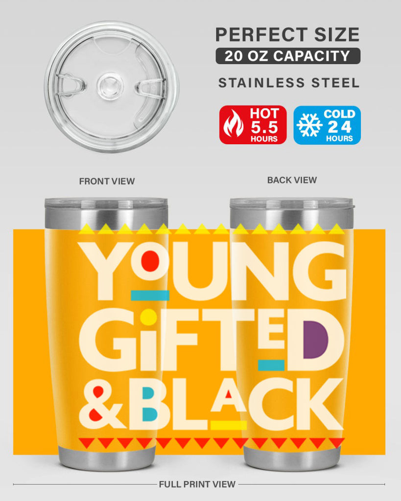 young gifted and black 2#- black words phrases- Cotton Tank