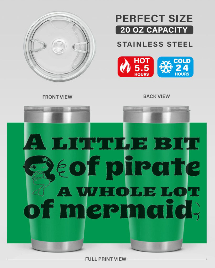 A little bit of pirate 10#- mermaid- Tumbler