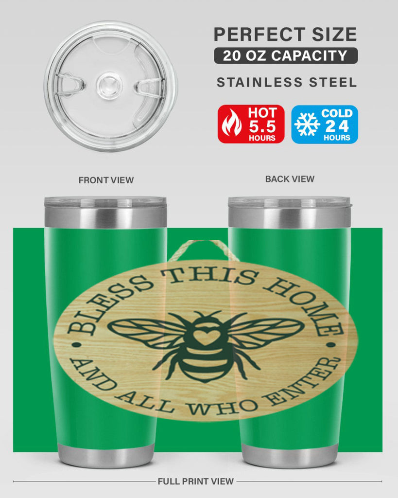 Bless this Home Bee Mockup58#- spring- Tumbler
