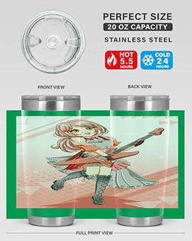 Cute rock star girl with guitar game 17#- anime- Tumbler