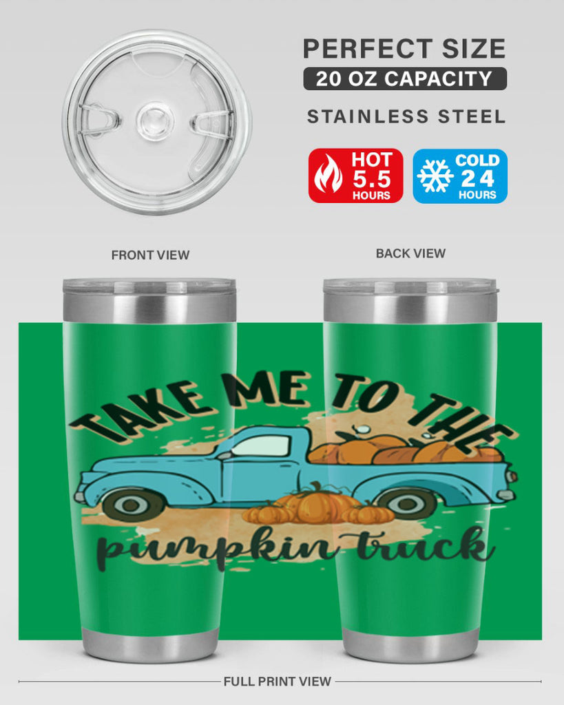 Fall Pumpkin Truck 128#- fall- Tumbler