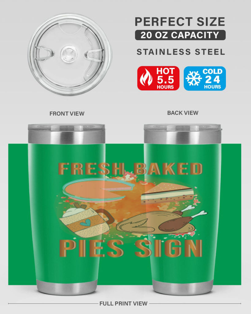 Fresh Baked Pies Sign 187#- fall- Tumbler