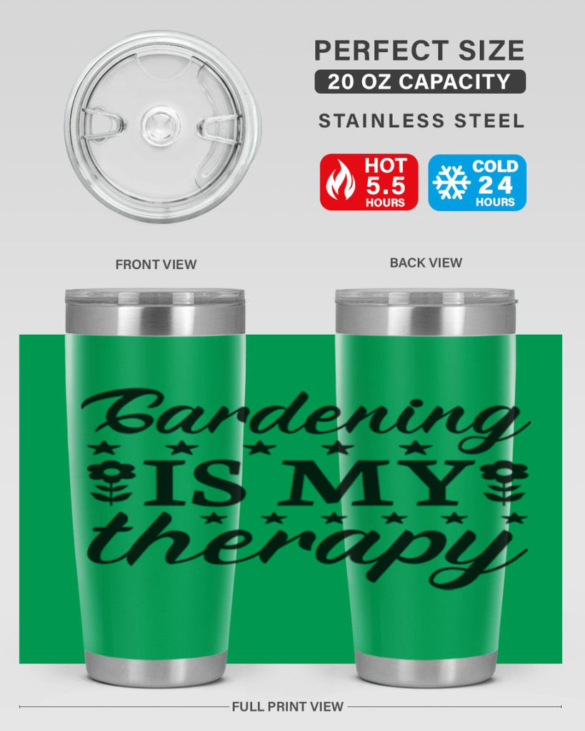 Gardening is my therapy  146#- spring- Tumbler