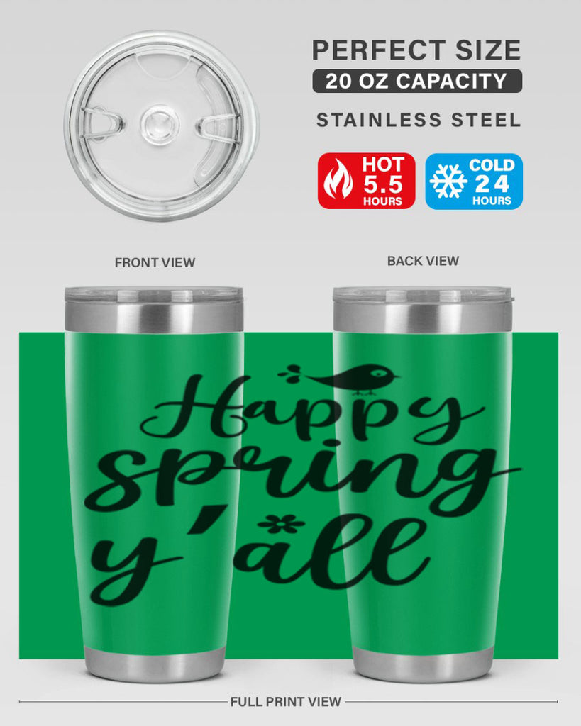 Happy Spring Y'all 167#- spring- Tumbler