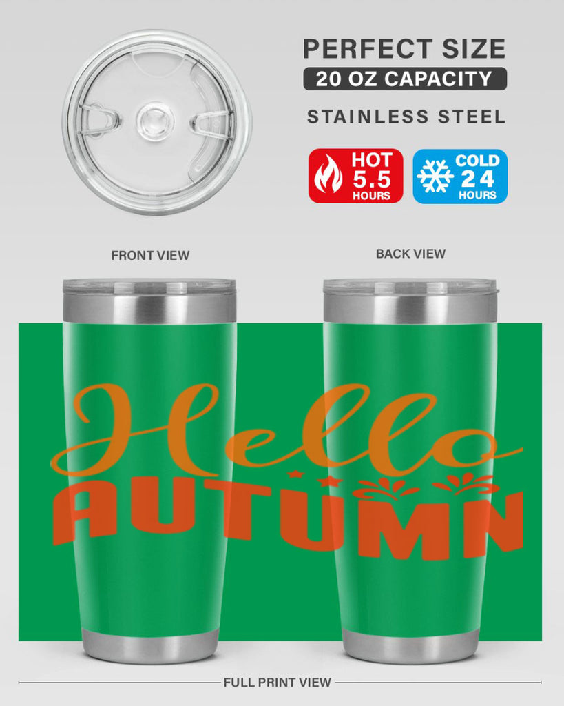 Hello Autumn Design 268#- fall- Tumbler
