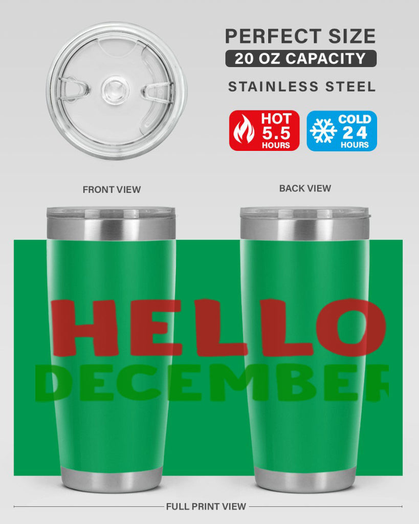 Hello December 158#- winter- Tumbler