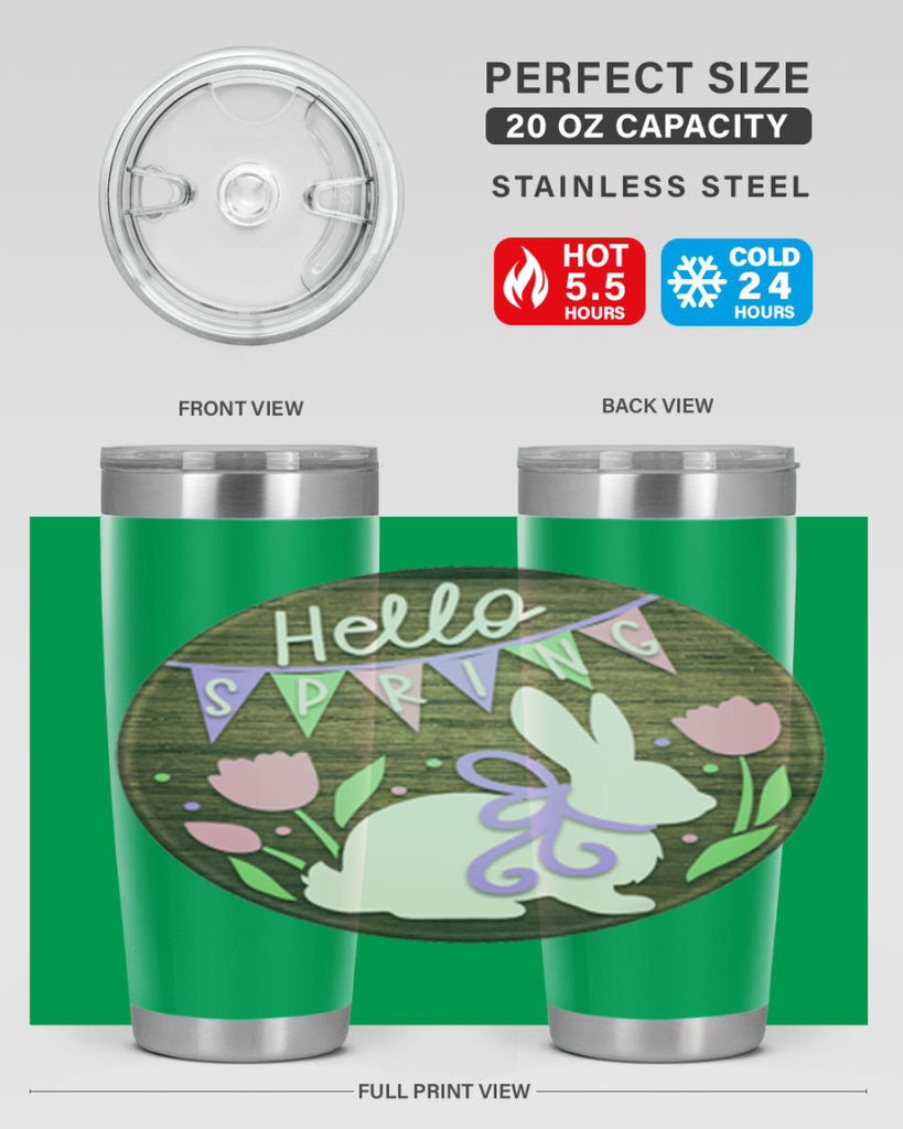 Hello spring bunny Mockup190#- spring- Tumbler