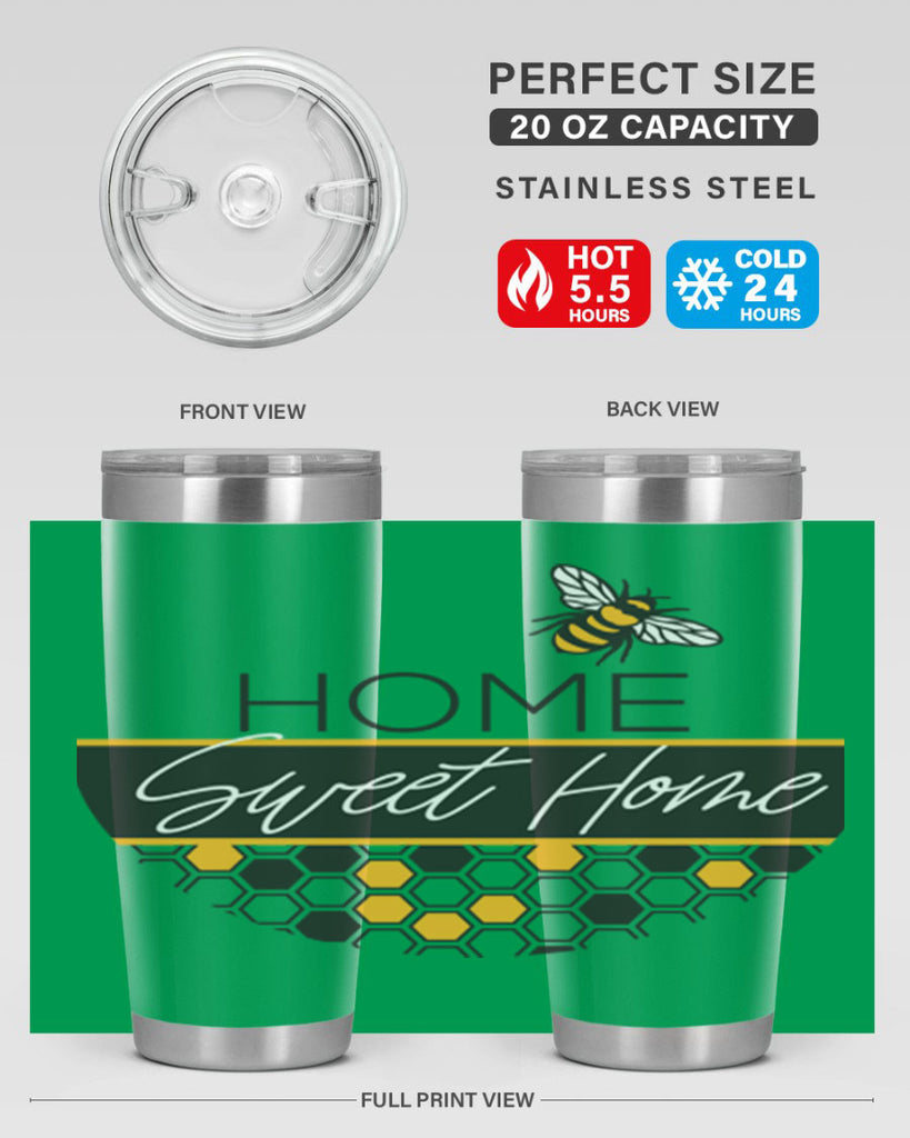 Home Sweet Home Bee and hive pattern243#- spring- Tumbler