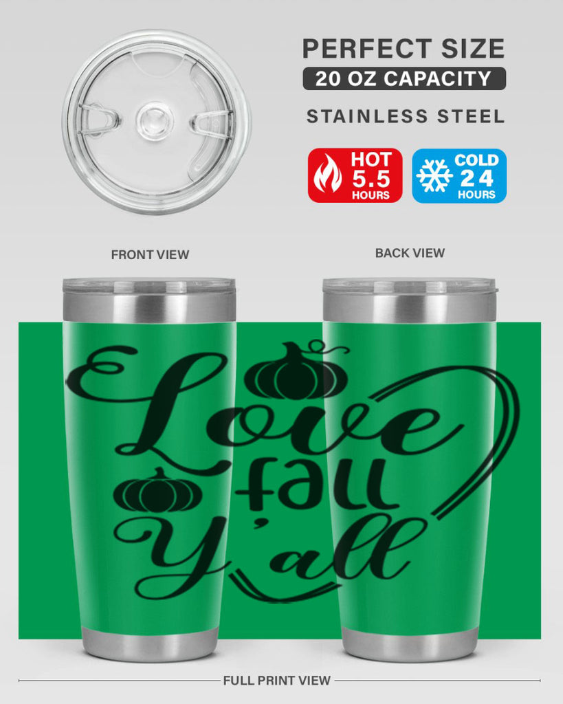 Love Fall Yall 412#- fall- Tumbler
