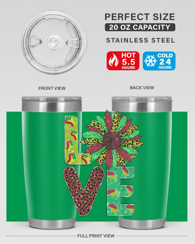 Love Juneteenth Day Fist Sunflower Png 7#- Juneteenth- tumbler