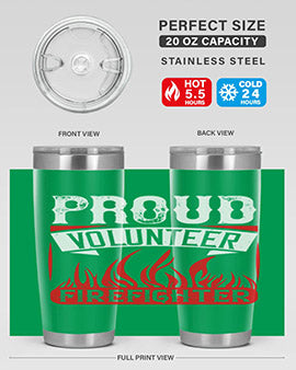 Proud Volunteer Firefighter Style 35#- volunteer- Tumbler