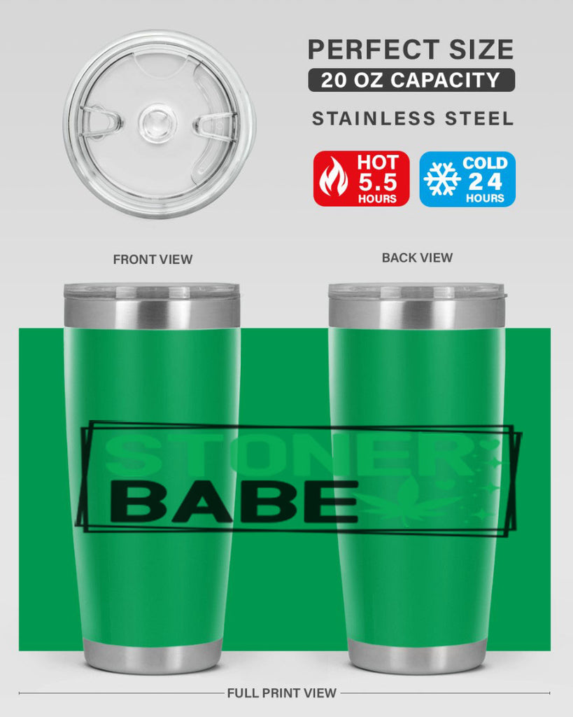 Stoner Babe 258#- marijuana- Tumbler