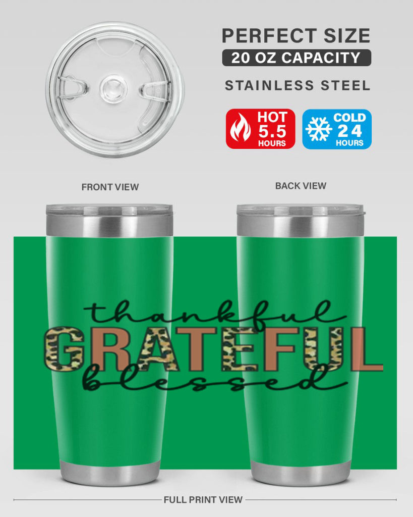 Thankful grateful blessed 602#- fall- Tumbler