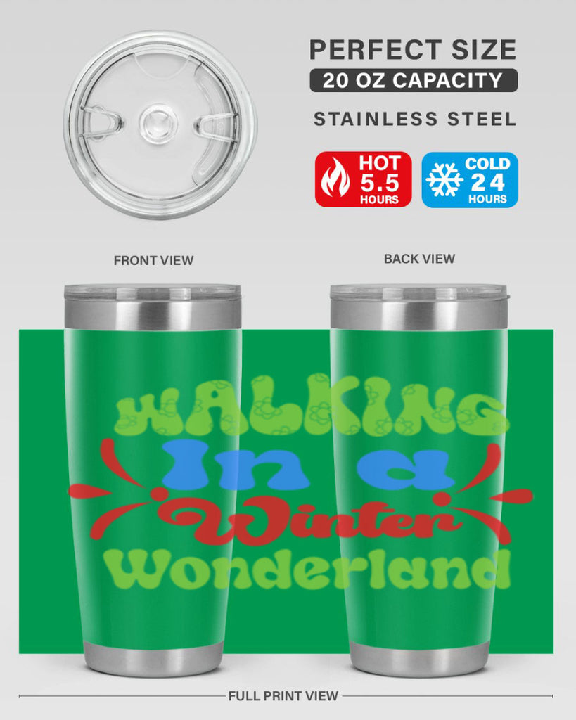 Walking in a winter wonderland 439#- winter- Tumbler