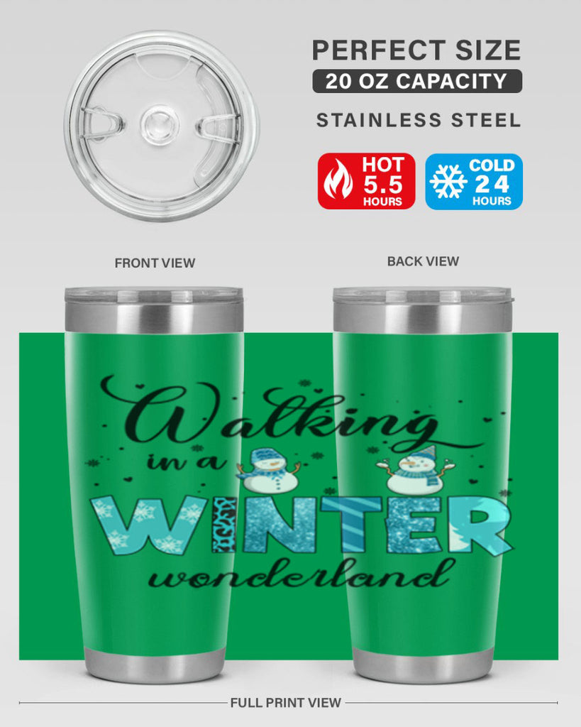 Walking in a winter wonderland 443#- winter- Tumbler