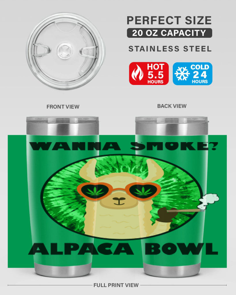 Wanna Smoke Alpaca Bowl 276#- marijuana- Tumbler