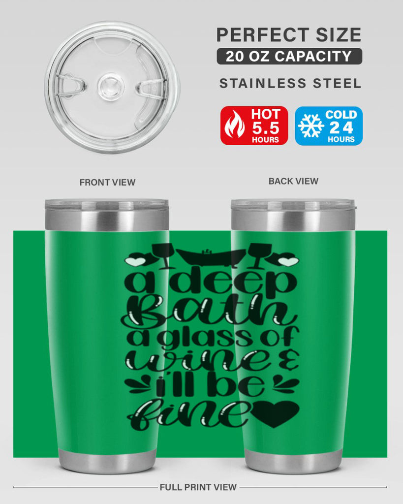 a deep bath a glass 48#- bathroom- Tumbler