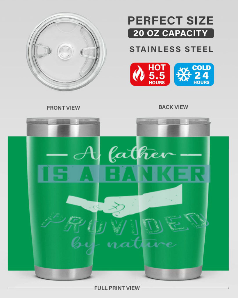 a father is a banker 168#- fathers day- Tumbler