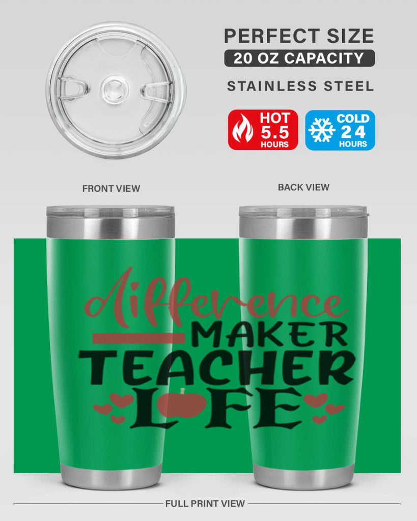difference maker teacher life Style 184#- teacher- tumbler