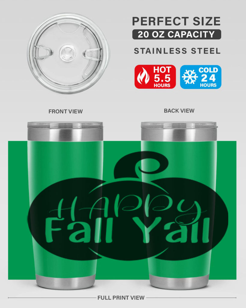 happy fall yall 235#- fall- Tumbler