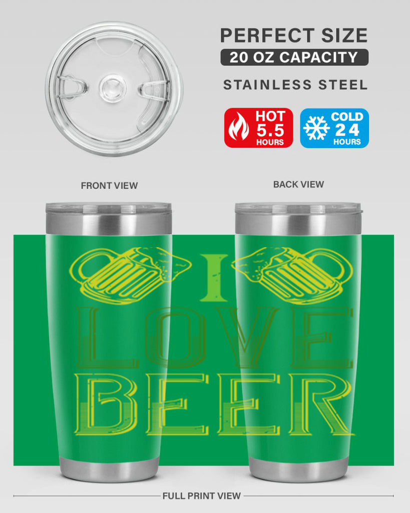 i love beer Style 134#- St Patricks Day- Tumbler