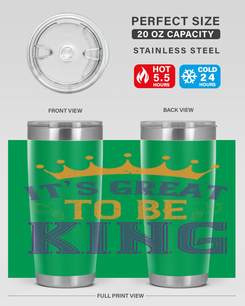 it’s great to be king 61#- mardi gras- Tumbler