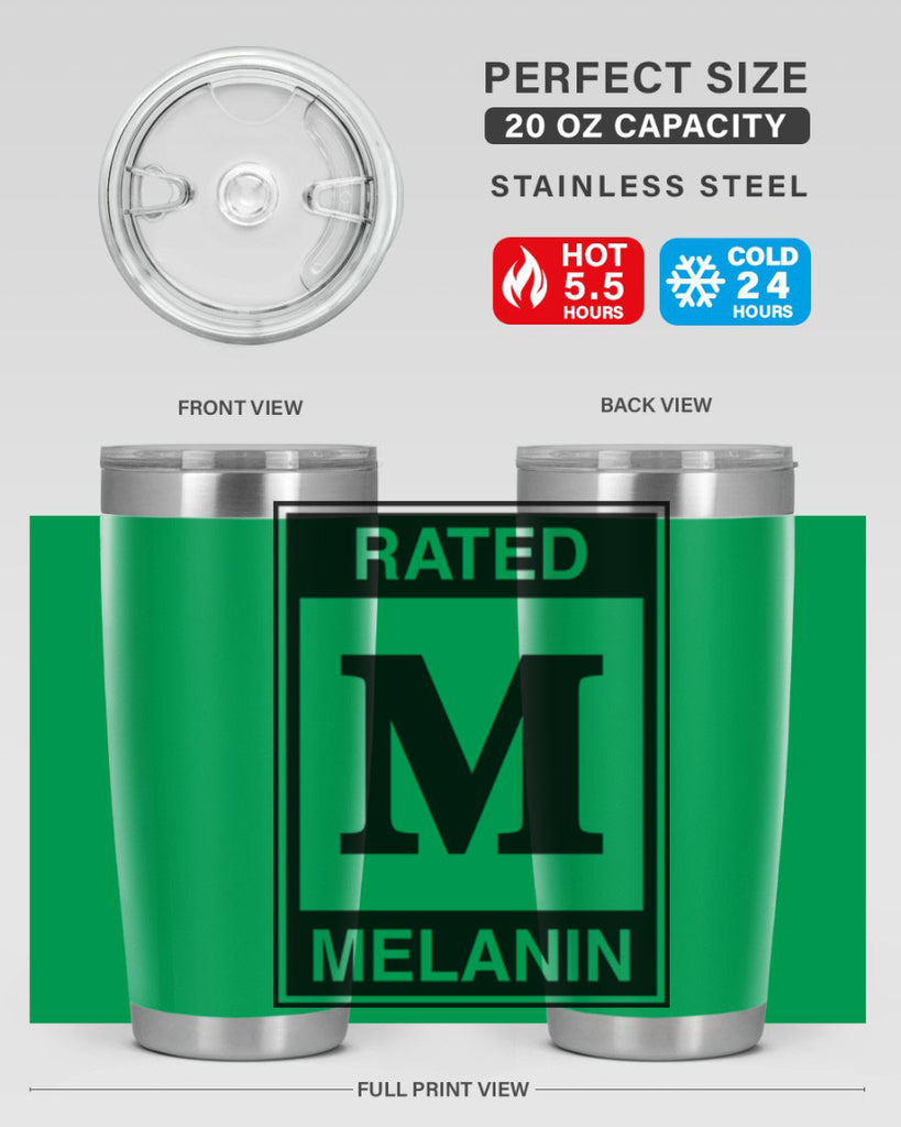 ratedm melanin 44#- black words phrases- Cotton Tank