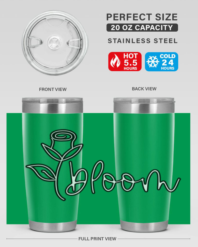 rosebud bloom outline399#- spring- Tumbler
