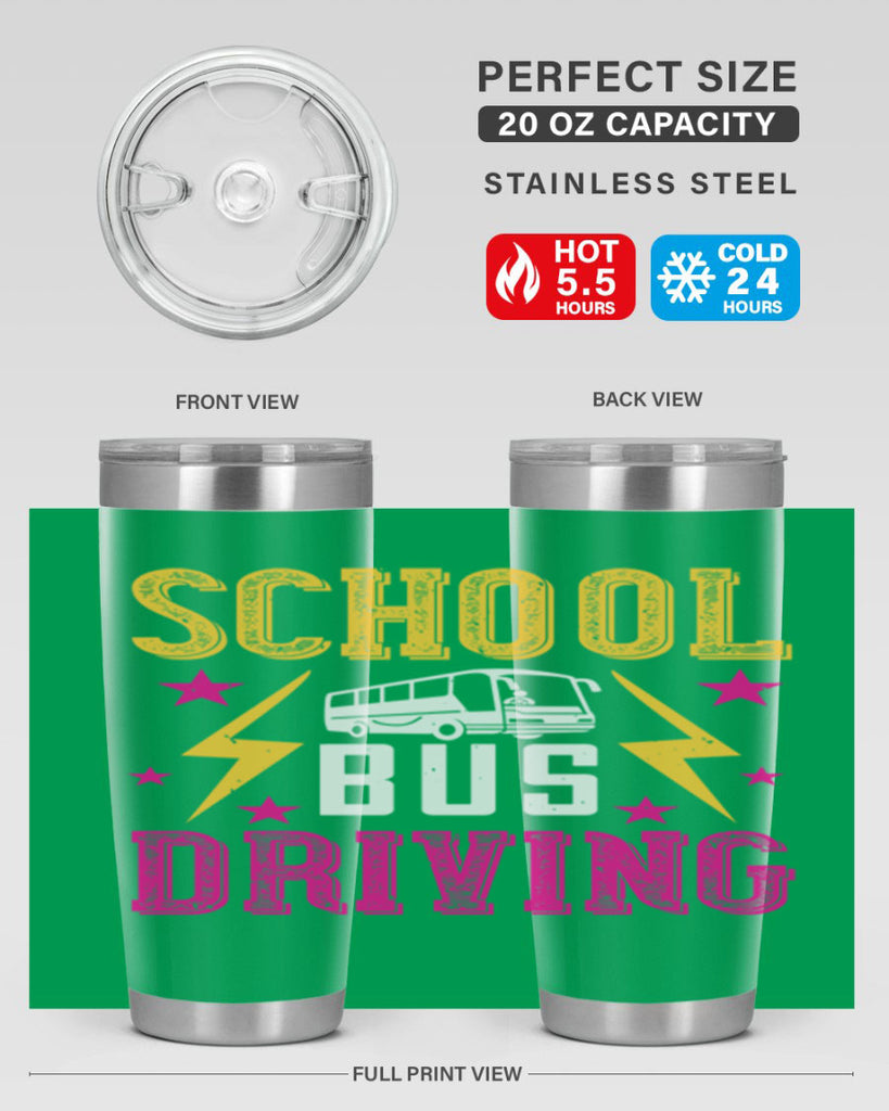 school bus driving Style 17#- bus driver- tumbler