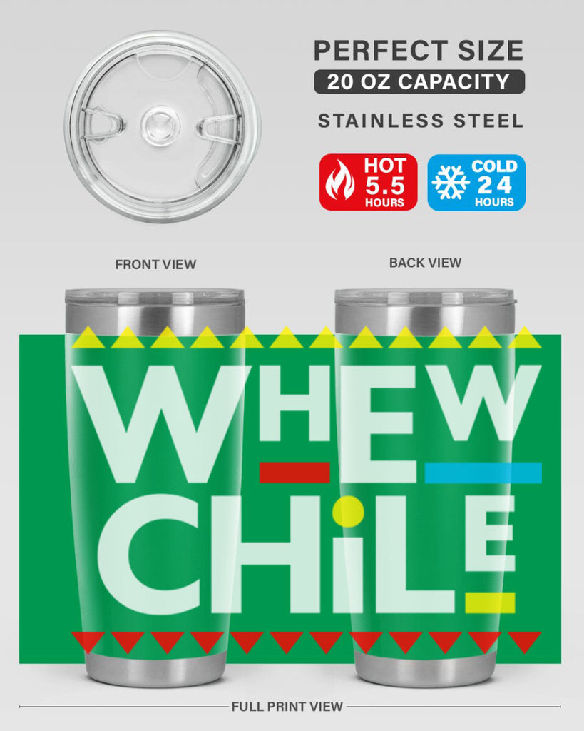 whew chile 11#- black words phrases- Cotton Tank