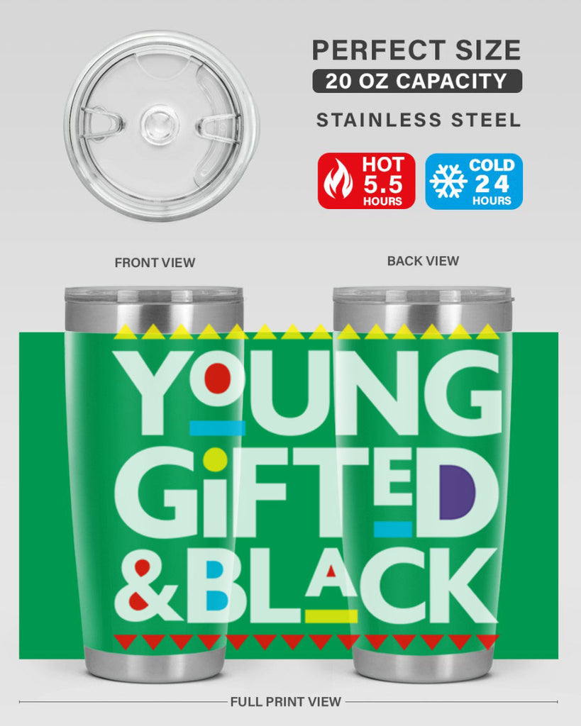 young gifted and black 2#- black words phrases- Cotton Tank