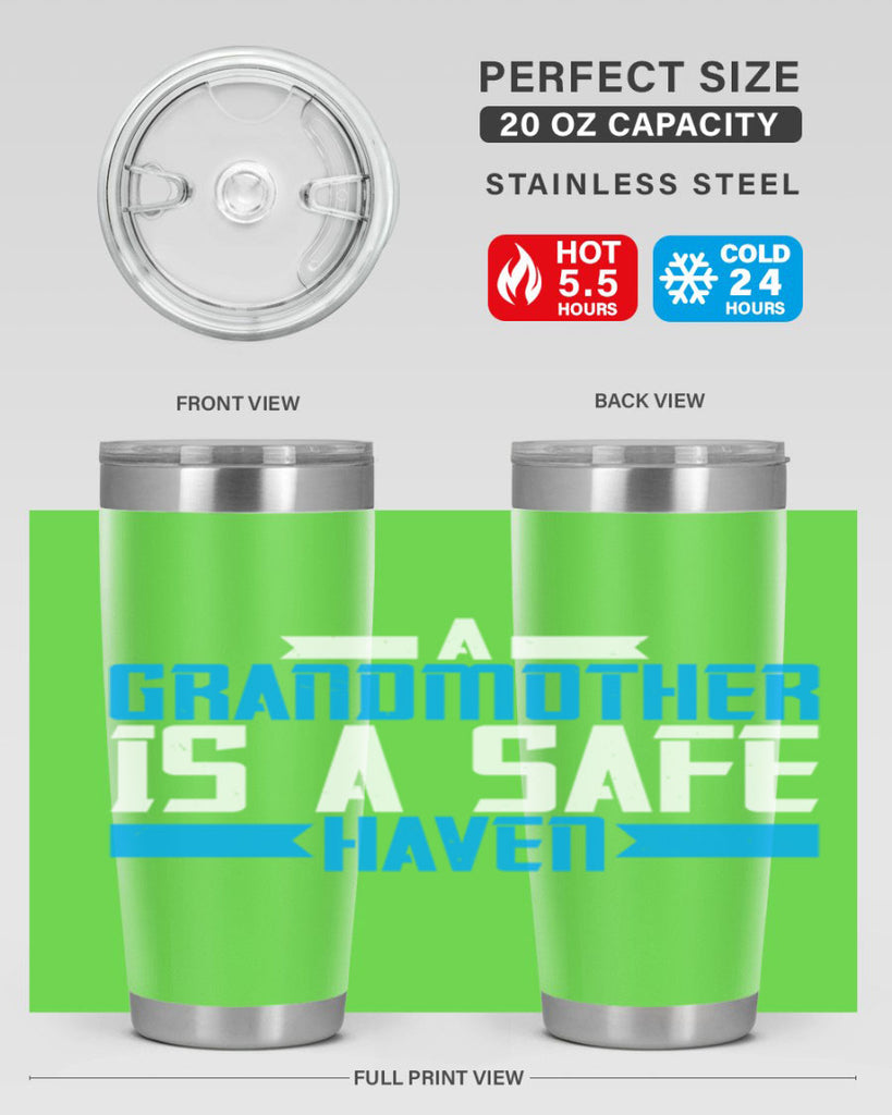 A Grandmother is a safe haven 42#- grandma - nana- Tumbler