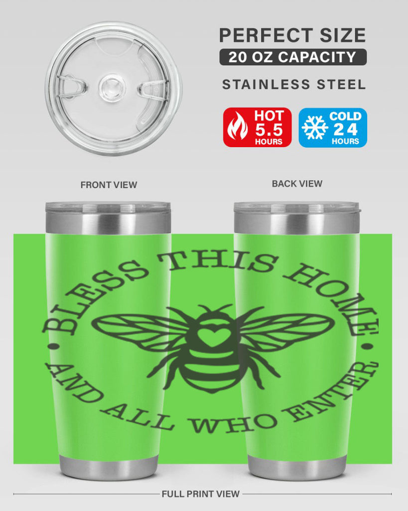 Bless this Home Bee59#- spring- Tumbler