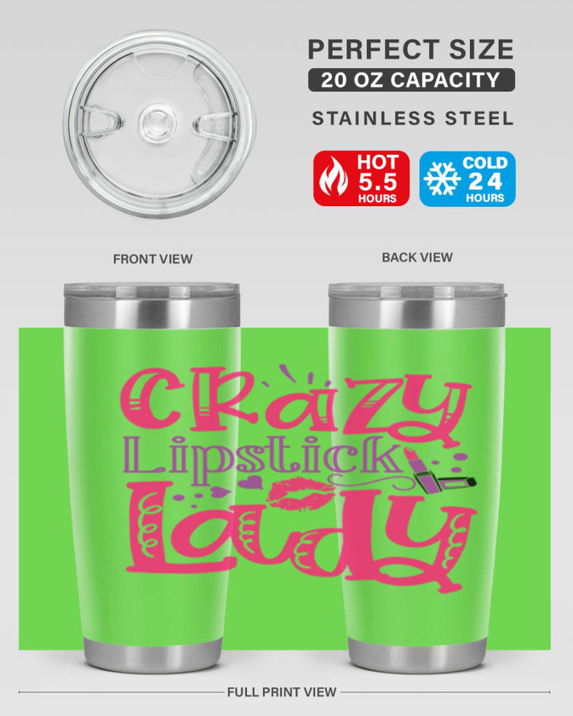 Crazy Lipstick Lady Style 241#- make up- Tumbler