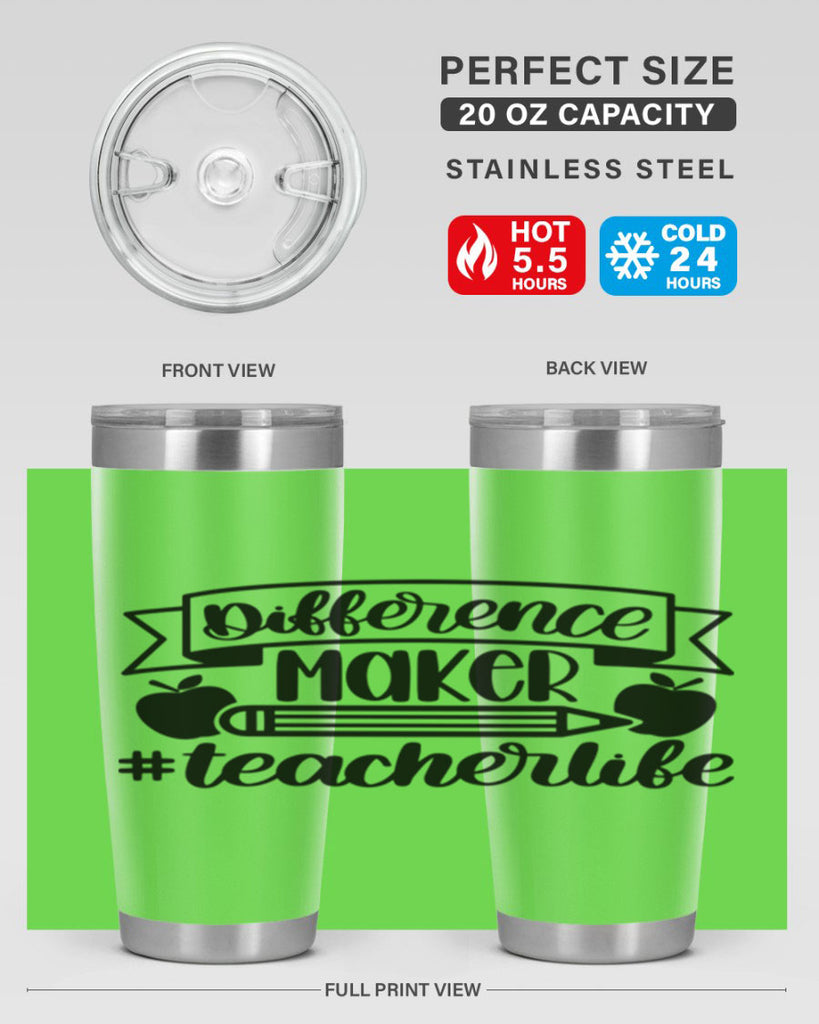 Difference Maker Teacher Life Style 78#- teacher- tumbler