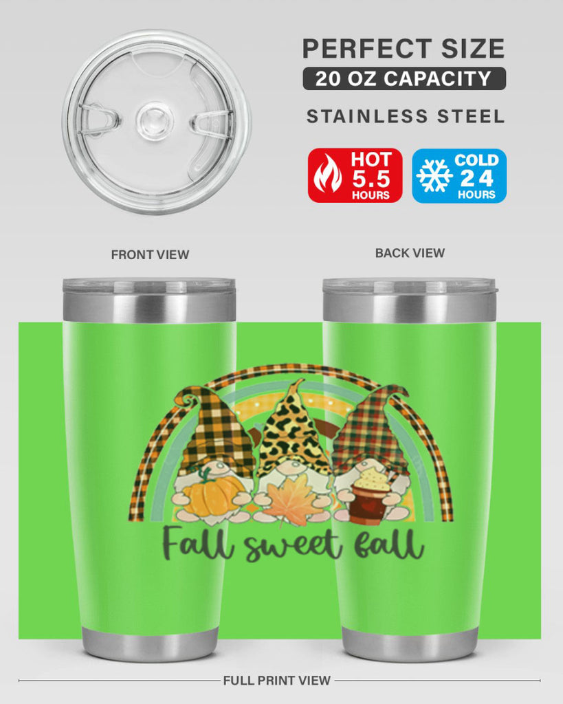 FallSweetFallGnomeRainbow 162#- fall- Tumbler