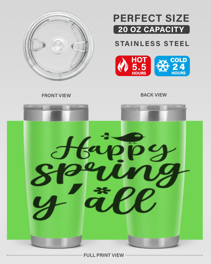 Happy Spring Y'all 167#- spring- Tumbler