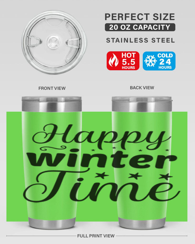 Happy Winter Time 133#- winter- Tumbler