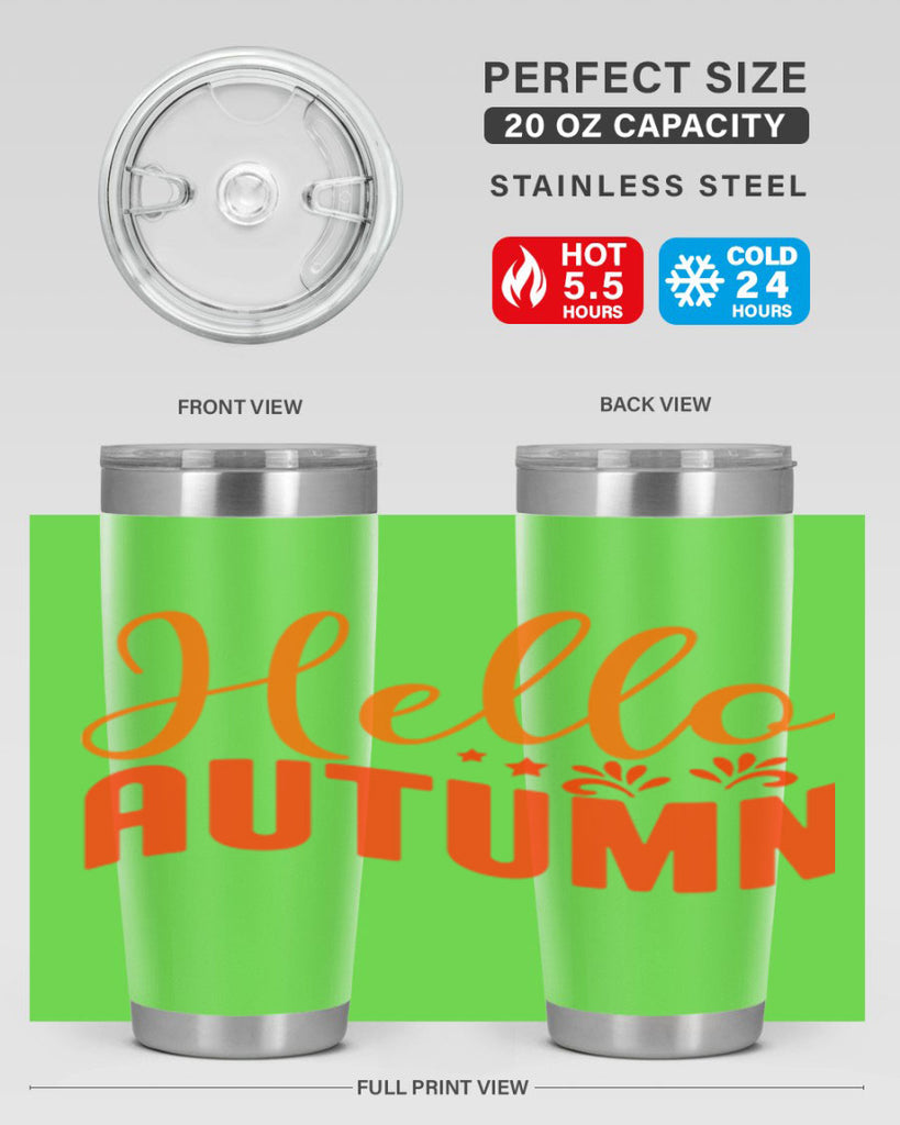 Hello Autumn Design 268#- fall- Tumbler