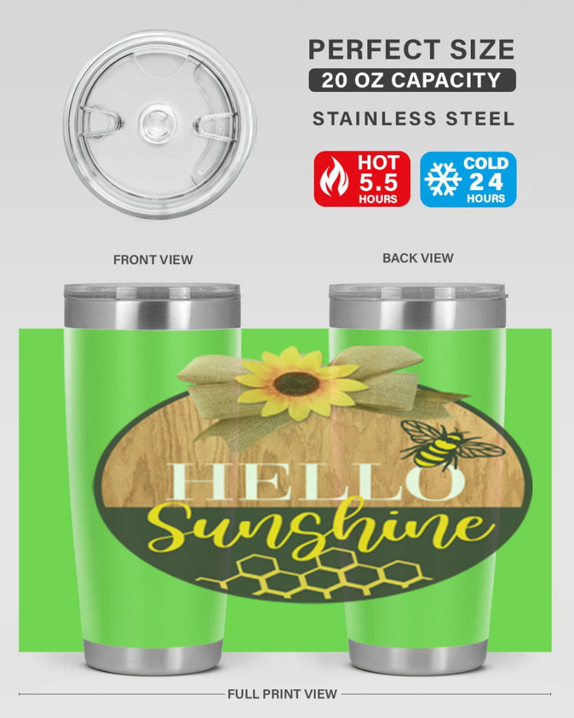 Hello Sunshine and bee Mockup215#- spring- Tumbler