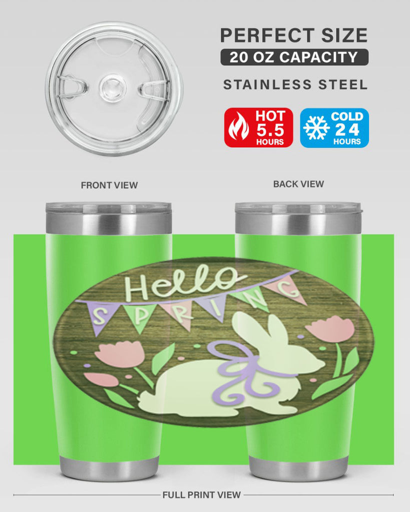 Hello spring bunny Mockup190#- spring- Tumbler