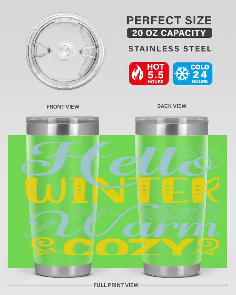 Hello winter warm cozy166#- winter- Tumbler