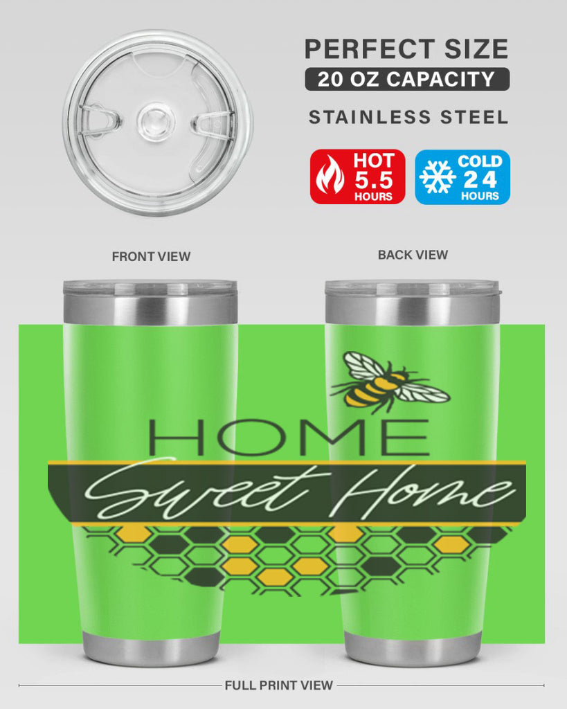 Home Sweet Home Bee and hive pattern243#- spring- Tumbler